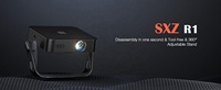 Auto Focus Mini WiFi 6 BT Proyector portátil 1080P Soporte 4K Película 360 ° Giratorio HD USB Keystone Auto Keystone Pequeño proyector
