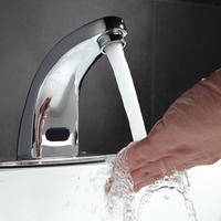 Robinet de lavabo monocommande moderne en laiton chromé avec capteur, mitigeur de haute qualité, en stock
