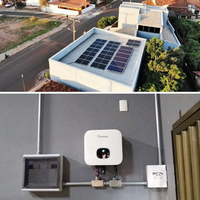 Growatt SMA Power Inverter 3kw 5kw 8kw 10kw 20kw 100kw Système de panneaux solaires en réseau avec batteries au lithium-ion pour la maison et la communication