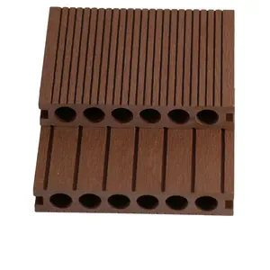 Wood plastic composite Decking Engineered flooring supplier K140-25D wood facade grooved