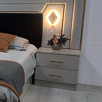 Ensembles de Chambre à Coucher Turcs les Plus Populaires : Lit Double King Size, Cadre en Bois, Mobilier de Chambre Moderne et Luxueux