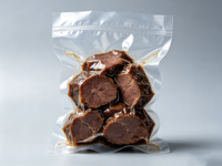 Sacs d'emballage sous vide de qualité alimentaire pour la conservation de la fraîcheur des aliments tels que le canard rôti, les cuisses de poulet, le poisson, la viande, les fruits de mer