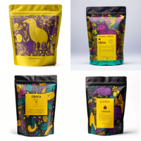 Sachet Doypack Biodégradable en PLA pour Emballage Thé et Café avec Fenêtre, Bestseller, Mat Laminé, Anti-humidité, avec Fermeture Éclair