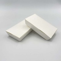 Boîte à emporter en papier naturel jetable de 550 ml avec couvercle simple, conteneur alimentaire à couvercle latéral pour la restauration rapide et l'emballage de traiteur