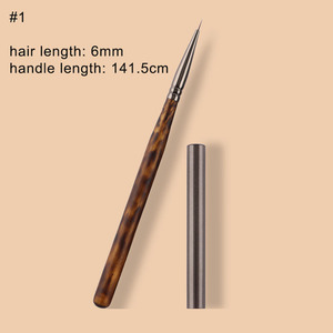 Pinceau à ongles en bois de santal extra long pour gel 3D, liner, peinture florale, ombrage et French manucure - Product Image 6