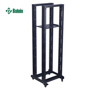 Gabinete de Recinto de Estante de Profundidad Estándar 27U Sin Puertas Y Paneles Laterales Estante de Marco Abierto Doble de 4 Postes - Product Image 2