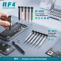 Jeu de tournevis de précision RF4 RF-SD60 /SD17 5-en-1 avec brise-vitre, kit métallique 6 pièces, embout IP17 rapide et précis pour la réparation électronique