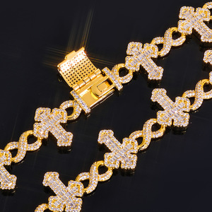 Chaîne cubaine en moissanite VVS1 testée au diamant avec finition miroir GRA, or 18 carats, argent 925, bijoux à maillons de qualité supérieure, coffret cadeau - Product Image 1