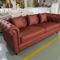 Modernes Einfaches Ecksofa-Set Multifunktionale Kreative Leder-Chesterfield-Couch für Wohnzimmer