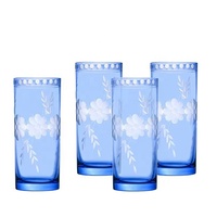 Verre à whisky unique de 300 ml en verre borosilicate taillé à la main, à nervures verticales, minimaliste, verre à whisky vintage gravé