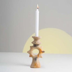 Portavelas de Cerámica Blanco Artesanal Heritage, Base de 7 cm, Altura de 21 cm, Linterna y Portavelas de Doble Uso - Product Image 6