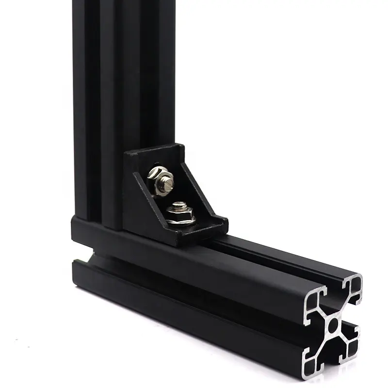 Aluminum profile accessory Mounting hardware connector angle Corner Bracket with cover