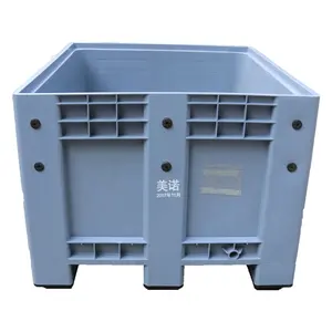 Pallet Containers 1000kg Plastic Bulk Containers Collapsible Plastic Pallet Containers