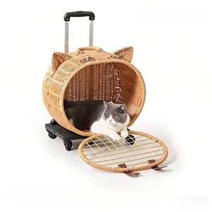 STA0164 Grande valise-chariot réglable pour animaux de compagnie, type maison fermée pour chat, idéale pour l'hiver, offre une sensation de sécurité, pour le sommeil et l'extérieur - Product Image 6