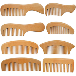 <span class=keywords><strong>Duo</strong></span> de soins capillaires en bambou fabriqué à la main-Peignes à dents larges et fines pour des cheveux lisses et soyeux - Product Image 3