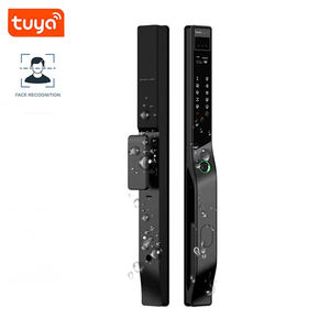 قفل ذكي للباب الزجاجي الخارجي مقاوم للماء مع تقنية التعرف على الوجه ثلاثي الأبعاد وبصمة الإصبع، يعمل بتطبيق TUYA - Product Image 1