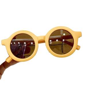 Gafas de Sol Redondas para Niños, Montura Pequeña, Color Rosa, Protección UV400, Moda 2021 - Product Image 5