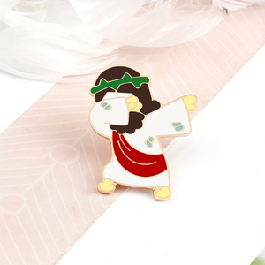 Épinglette en émail Jésus <span class=keywords><strong>Messie</strong></span> - Badge icône de la foi chrétienne pour vêtements, sacs et bijoux - Cadeau idéal pour les amis - Product Image 2