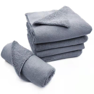 Serviettes de lavage de voiture réutilisables en microfibre corail 40*40cm, fournisseur OEM, 400/500/550 GSM, chiffons de nettoyage ultra absorbants pour voiture - Product Image 3