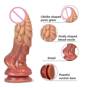 Dildo vibrant réaliste 2026 avec base à ventouse puissante et corps texturé veineux pour utilisation mains libres, dildo monstre sûr pour le corps - Product Image 4