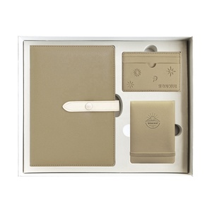 Ensemble de papeterie au design personnalisé, agenda en cuir souple A5, bloc-notes A7, prix d'usine, cadeaux de luxe - Product Image 2