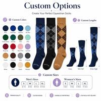 Chaussettes d'équitation en coton à logo personnalisé, chaussettes de sport à compression athlétique, chaussettes respirantes pour l'équitation pour hommes et femmes