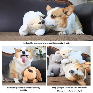 Giocattolo di Peluche per Cuccioli con Simulazione di Battito Cardiaco, Compagno Morbido per il Sonno e Interazione, Allevia l'Ansia da Separazione - Product Image 6