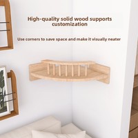 Arbre à chat mural tout-en-un DIY avec lit et plateforme de saut en polyester, style moderne et minimaliste pour l'escalade des chats