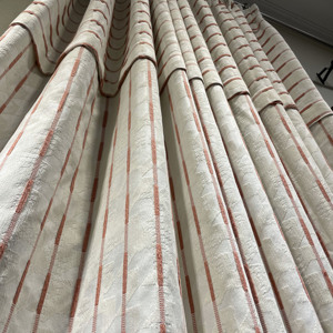 Tùy chỉnh sang trọng màu đỏ sọc rèm vải sang trọng trang trí tùy chỉnh kích thước rèm cửa & valances - Product Image 5
