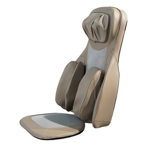 Cojín de Masaje para Cuerpo Completo, Cuello, Espalda y Cintura, con Vibración, Terapia de Calor, Presión de Aire, Amasamiento, Enchufable, de Cuero PU, Rectangular, Trapezoidal - Product Image 1