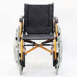 Sedia a rotelle manuale portatile in alluminio carrello da viaggio sedia a rotelle semovente pieghevole per portatori di handicap e disabilitare gli anziani - Product Image 2
