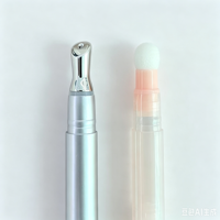 Kemasan Tube Lip Balm Vakum dengan Aplikator Spons Krim BB, untuk Foundation Cair 3ml dan 5ml, tipe Twist-Up
