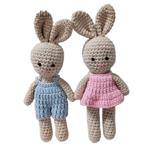 Coniglietto Amigurumi Personalizzato all'Uncinetto Pupazzo di Peluche per Neonati - Product Image 1