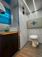 Toilettes mobiles de luxe européennes modernes en acier, écologiques, pour l'extérieur, à vendre, pour parcs et ateliers