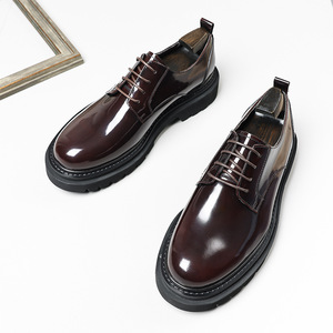 Chaussures Oxford pour hommes, qualité élégante, luxe, formelles, mariage, bout rond, cuir véritable, imperméable, semelle intermédiaire en caoutchouc, respirant, tout - Product Image 1