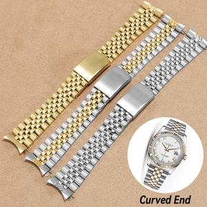 Cinturino di Lusso in Acciaio Inossidabile con <span class=keywords><strong>Logo</strong></span> Personalizzato da 18/19/20/22mm per Rolex per GT3 Pro 46mm 43mm, Bracciale ad Anello in Metallo Massiccio - Product Image 2