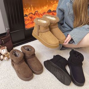Nouvelles bottes de neige pour femme Hiver 2026 avec doublure polaire épaisse, antidérapantes et fourrure chaude intégrée, en coton moelleux - Product Image 2