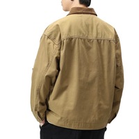 Veste Printemps-Automne Homme Tendance avec Logo Personnalisé – Confortable, Décontractée, Col Revers, Coupe Ample, Style Cargo – Vente en Gros
