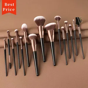 2023 Best Seller Champagne Gold15 Pcs Makeup Brush Set Support Customized Logo with Low Moq