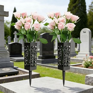 Jarrón Conmemorativo para Cementerio, Soporte para <span class=keywords><strong>Flores</strong></span> en Tumba, Memobloom, para Exteriores - Product Image 1