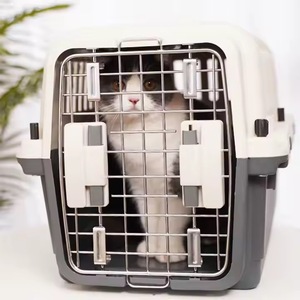 <span class=keywords><strong>Caja</strong></span> de viaje de lujo sostenible para mascotas, jaula de transporte aéreo para animales pequeños, transpirable, de Metal, plástico, aprobado, para mascotas - Product Image 2
