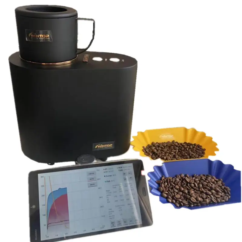 Santoker Q5 50g 100g לצליה אוטומטי/אוויר חם/מעבדה/בית/חנות/קטן/מיני/מדגם קפה צליית פולי עם app שליטה ופרופיל