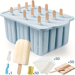 Bán Hàng Nóng 12-Khoang <span class=keywords><strong>Silicone</strong></span> <span class=keywords><strong>Ice</strong></span> Cream Khuôn Thân Thiện Với Môi BPA Miễn Phí Popsicle Khuôn Tái Sử Dụng Dễ Dàng Phát Hành <span class=keywords><strong>Ice</strong></span> Pop <span class=keywords><strong>Maker</strong></span> - Product Image 1