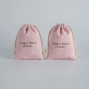Bolsa de Regalo de Lujo con Cordón y Logotipo Personalizado, Portátil, de Tela de Algodón - Product Image 2