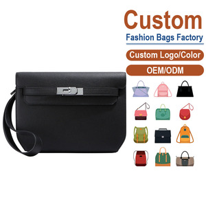 Sac à bandoulière unisexe en cuir grainé, sac bandoulière personnalisable en cuir Epsom et cuir de vachette avec quincaillerie argentée - Product Image 1
