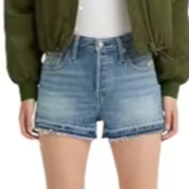 Shorts <span class=keywords><strong>en</strong></span> <span class=keywords><strong>jean</strong></span> droits à taille mi-haute pour femme, modèle <span class=keywords><strong>501</strong></span> <span class=keywords><strong>Original</strong></span>, Justin's Girl 25W - Product Image 2
