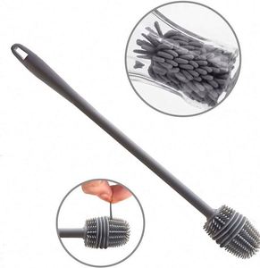 Silicone <b>Bottle</b> <b>Brush</b> Cleaning <b>Brush</b> Long Handle Water <b>Bottles</b> Cleaner <b>Brush</b> for Feeding <b>Bottle</b> Glassware - Product Image 1
