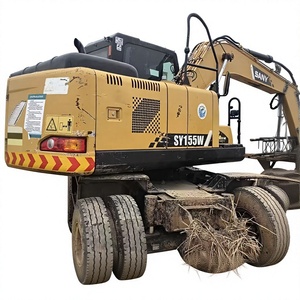 Excavatrice sur pneus Sany SY155W 15 tonnes d'occasion, SY305H d'occasion, pelle sur pneus à vendre - Product Image 1