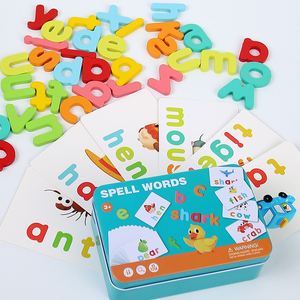 Gioco Educativo Montessori per Bambini, Puzzle di Abbinamento delle Carte con Parole, Confezionato in Scatola di Latta, Giocattoli Portatili per Neonati - Product Image 5