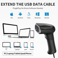 Escáner de Código de Barras HC-781 1D 2D USB con Cable, de Largo Alcance y Gran Profundidad de Campo, para Códigos Bancarios Brasileños, Almacenes, Bibliotecas y Supermercados